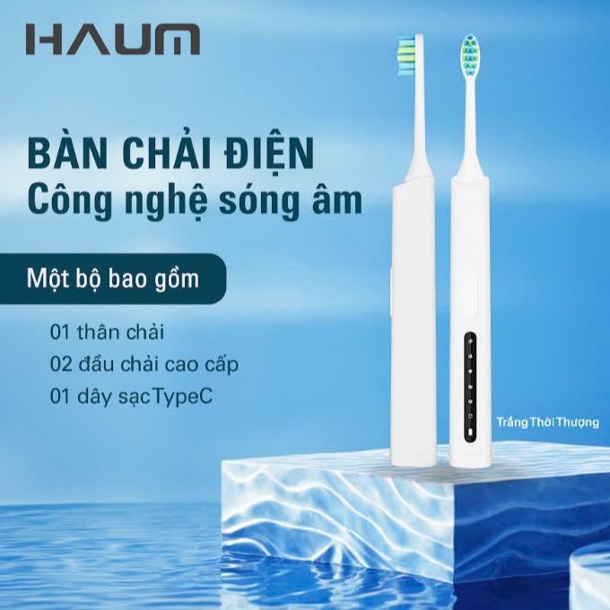 Bàn chải điện Haum Sonic Eletronic Toothbrush A356 (Tặng travel case)