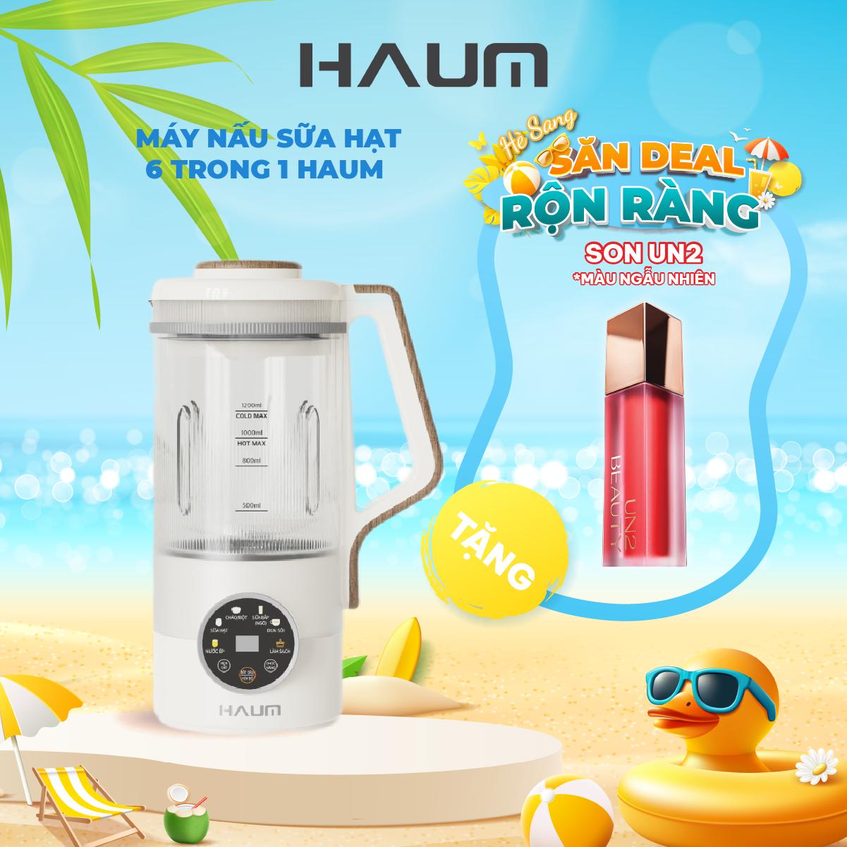 Máy nấu sữa hạt HAUM 6 trong 1 (Tặng 1 son UN2)