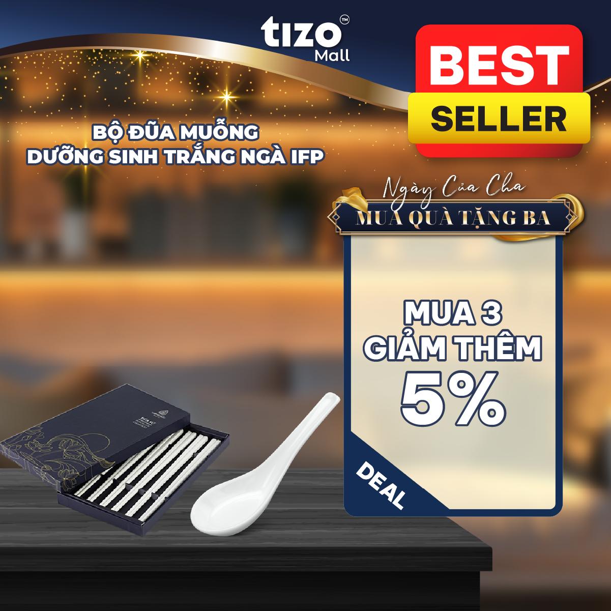 Bộ đũa muỗng dưỡng sinh IFP Trắng ngà