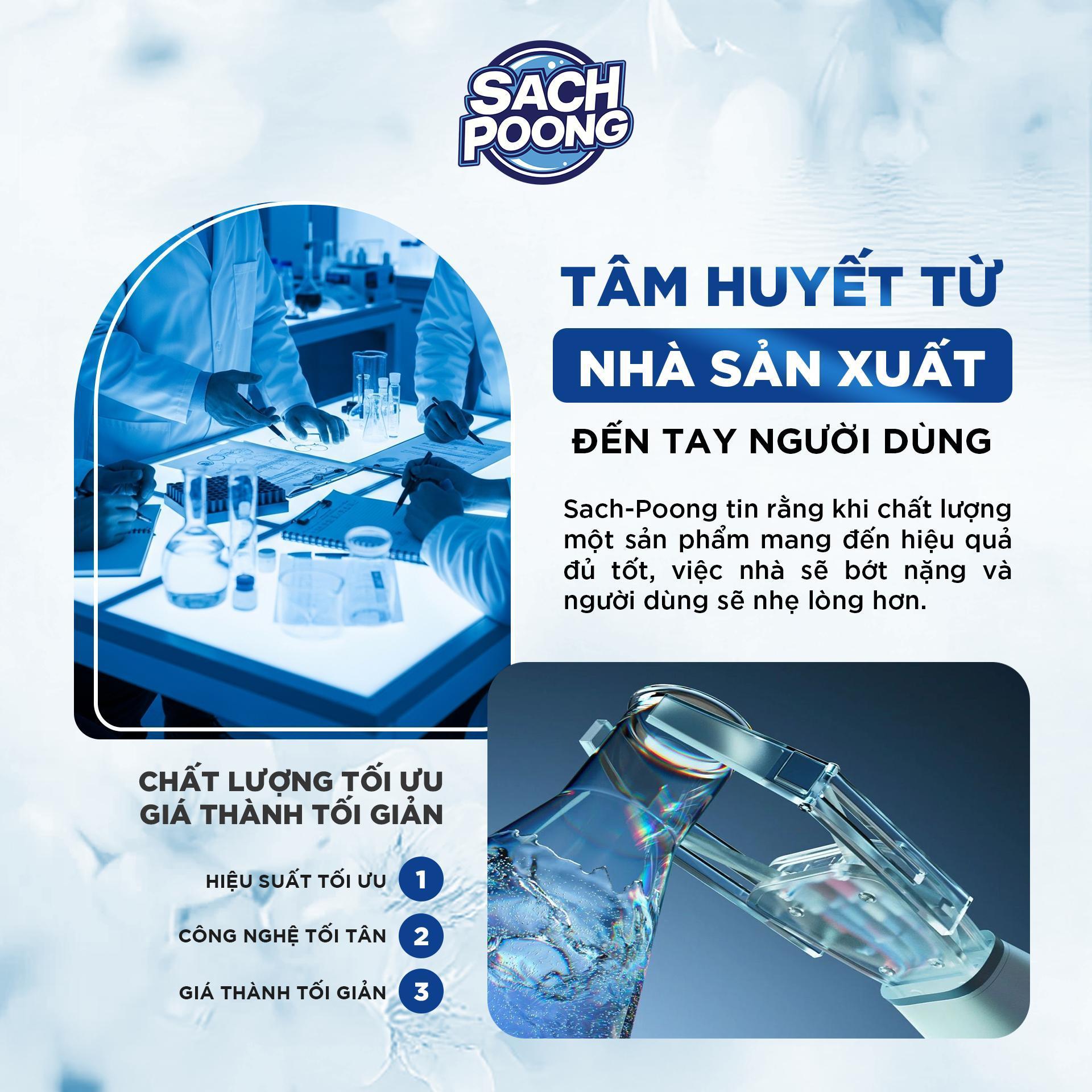 Mua 1 Tặng 1 - Nước giặt Sạch-Poong 3.2kg x 2