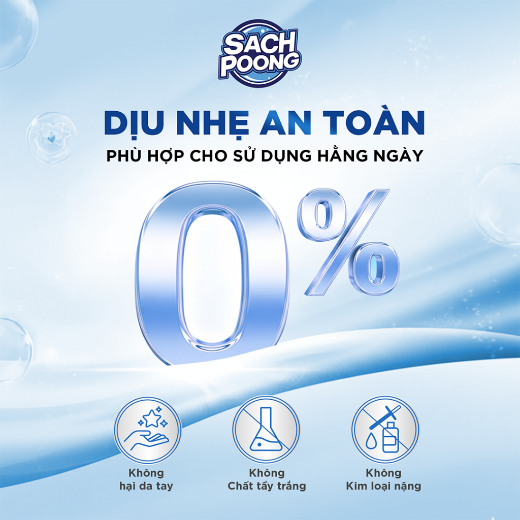 Mua 1 Tặng 1 - Nước giặt Sạch-Poong 3.2kg x 2