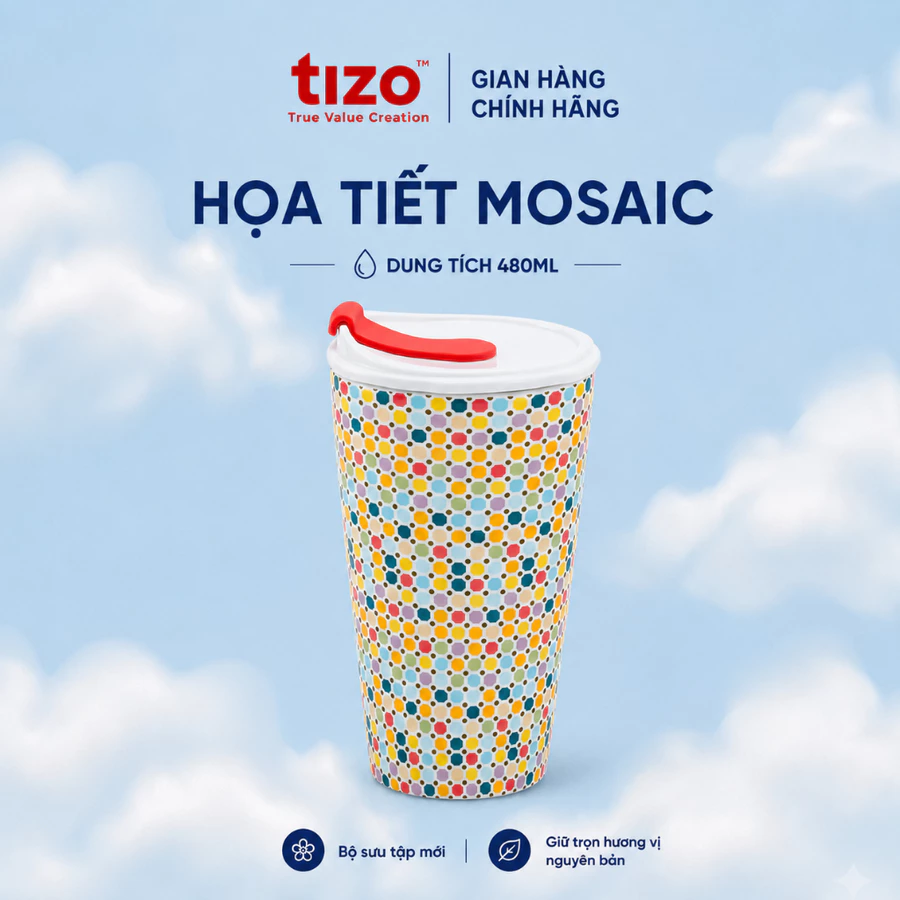 Minh Long I Ly Sứ Dưỡng Sinh Minh Long 0.48L K1 Trang Trí Hoa Văn Độc Đáo Mẫu Mã Đẹp Tiện Lợi Đa Dạng Độ Tuổi Dung Tích Lớn 480ml An Toàn Sức Khỏe - ĐỘC LẬP + QUAI VẢI