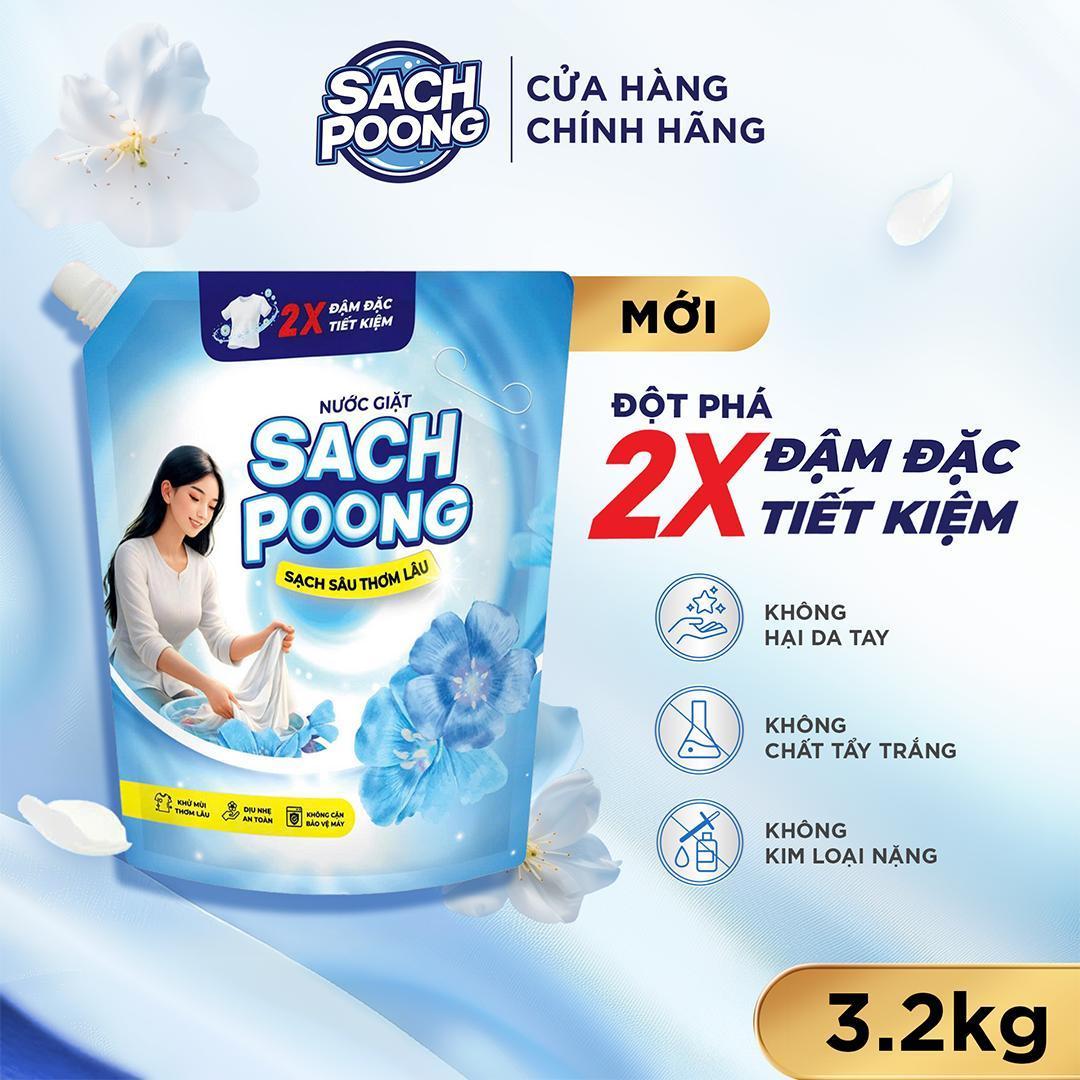 Combo 3 túi Sach-Poong 2X Đậm Đặc 3.2kg - 3 túi 3.2kg